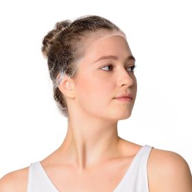 Disposable Nylon Hair Nets 21". Pack of 144 White Invisible 1/8" Aperture Hairnets Caps with Elastic Edge Band. Stretchable Head Covers for Cooki